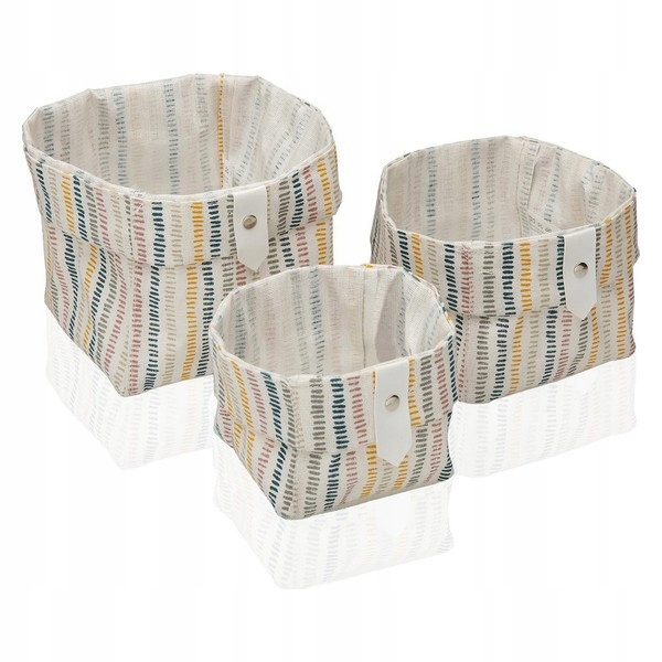 Kupelňový set doplnkov - Sada manšestrových košov Fabric Polyester (3