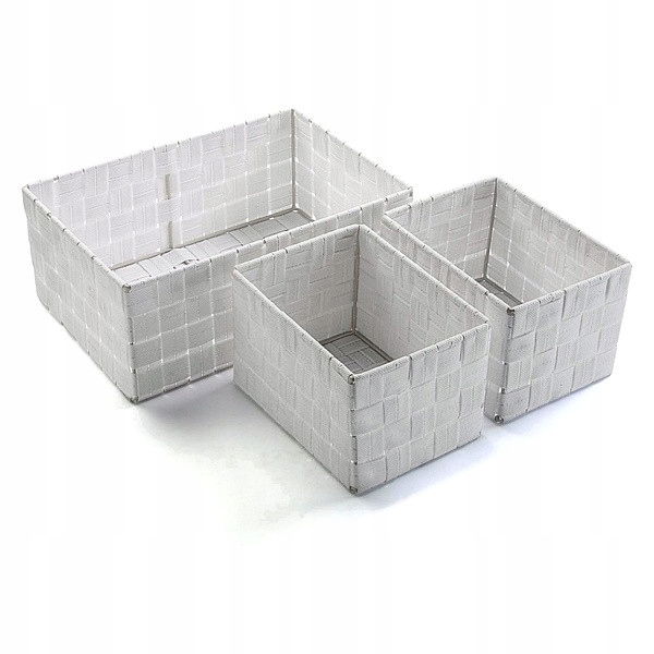 Kupelňový set doplnkov - sada koša na materiál (3 diely) (21 x 12,5