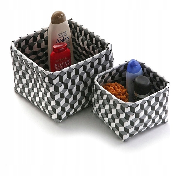Kupelňový set doplnkov - súprava koša z polypropylénu (2 kusy) (25 x 20 x