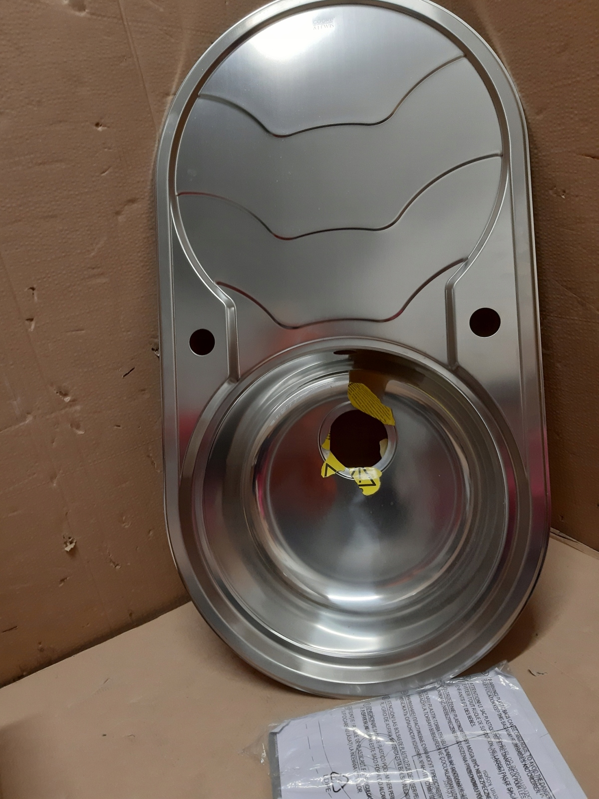 Kuchynský drez - jednokomorový kuchynský drez 90x48 INOX CookeLewis
